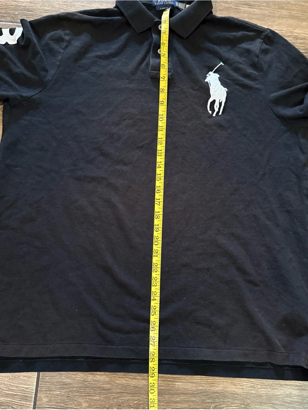 Polo Ralph Lauren Polo Shirt Men XL Big Pony BLACK Custom Fit Short Sleeve